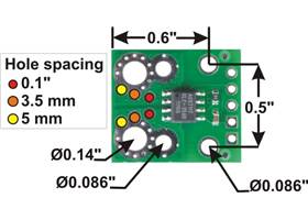 ASC711 current sensor carrier connection and mounting dimension diagram